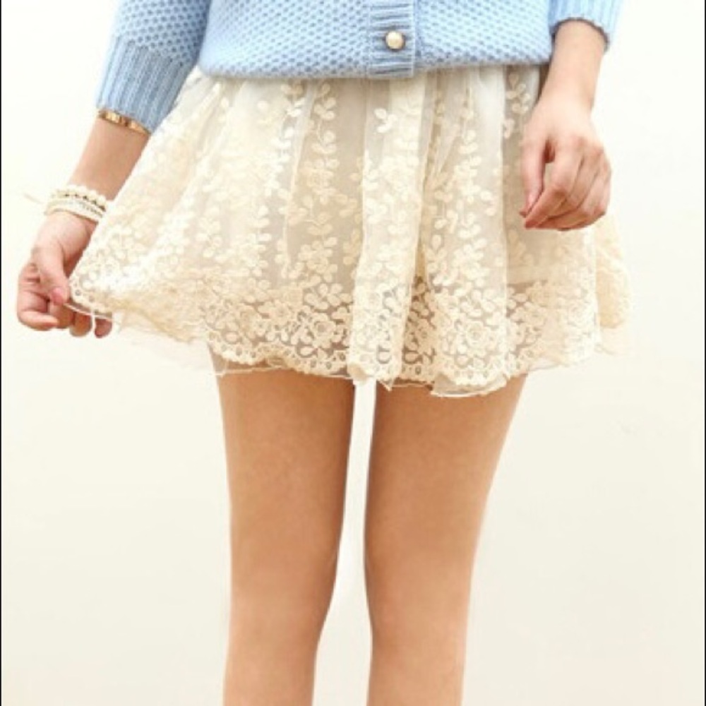 NWOT ASTR lace mesh skort